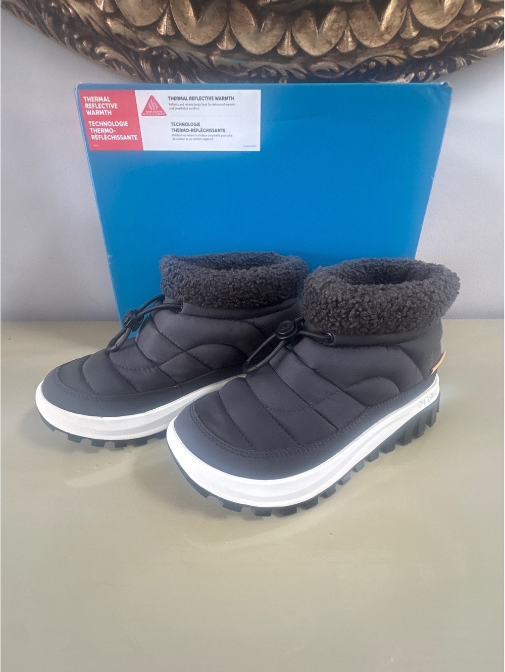 New Columbia Snowtrot Shorty Women's Winter Boots Size 6 Black